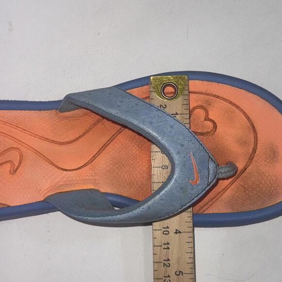 Nike 2007 Multicolor Comfort Footbed Logo Casual Athletic Flip Flops Size 6Y - Picture 12 of 14
